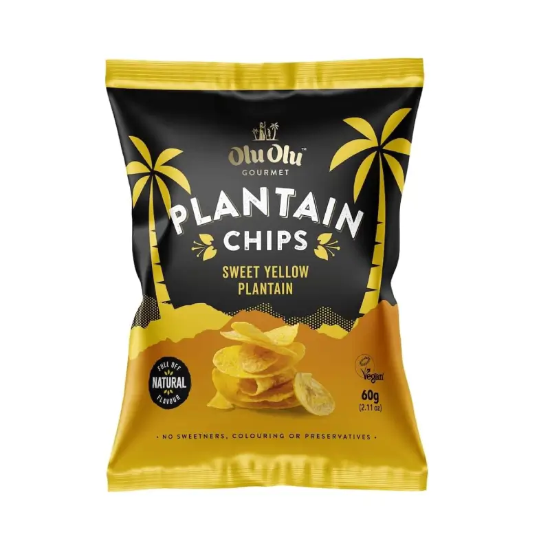 Olu Olu Gourmet I Plantain Chips I Sweet Yellow Plantain I 60G (1)