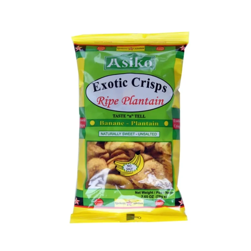 Asiko Plantain Chips Green 75g
